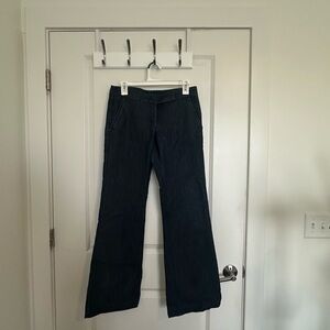 Dark Blue Denim Wide-Leg Pants